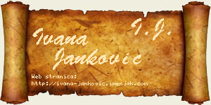 Ivana Janković vizit kartica